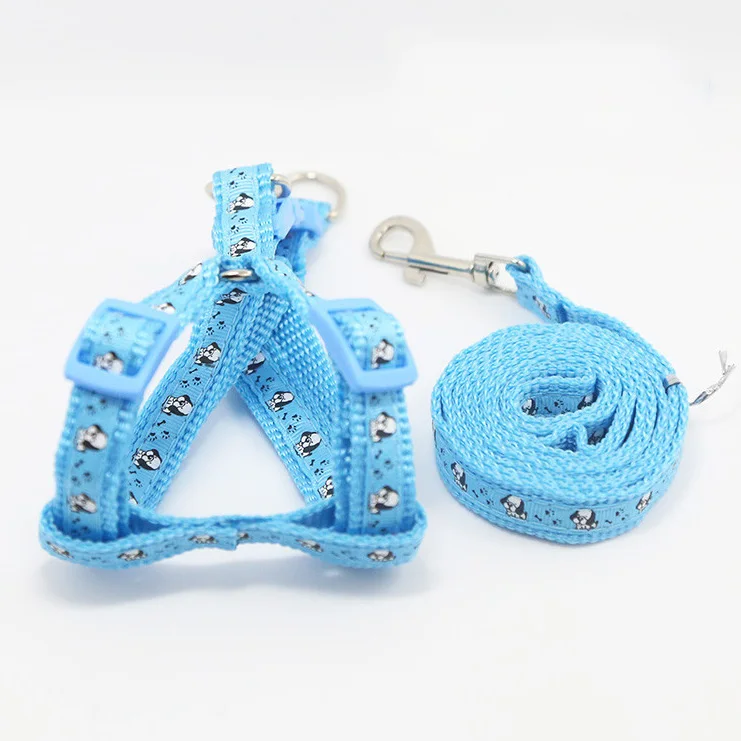Sky blue Поводок для собак, поводок для щенка, ошейник для маленьких собак, поводок для средних собак, регулируемые аксессуары для домашних животных Arnes Perro 35 - Цвет: Sky blue