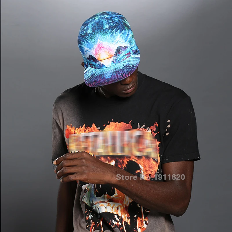 2017 Snapback Gorras бейсболка с плоскими полями модная 3D принтом регулируемая рисунком