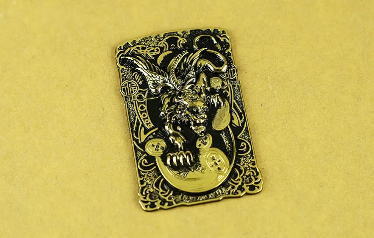 Металлический значок Pixiu подходит для зажигалки Zippo аксессуары Замена керосиновой масляной зажигалки Декор самоклеящаяся Зажигалка наклейка