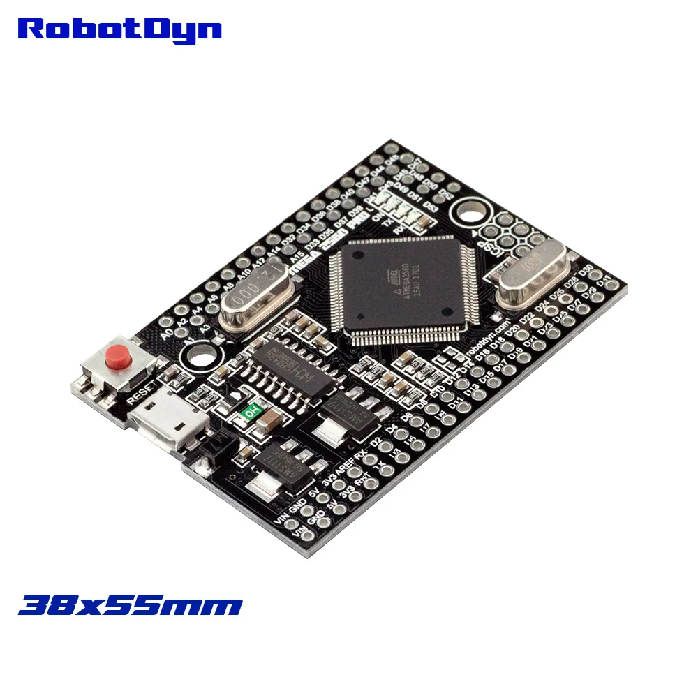 Mega 2560 PRO (встроенный) CH340G/ATmega2560 16AU без штыревых разъемов. Совместимость с Arduino