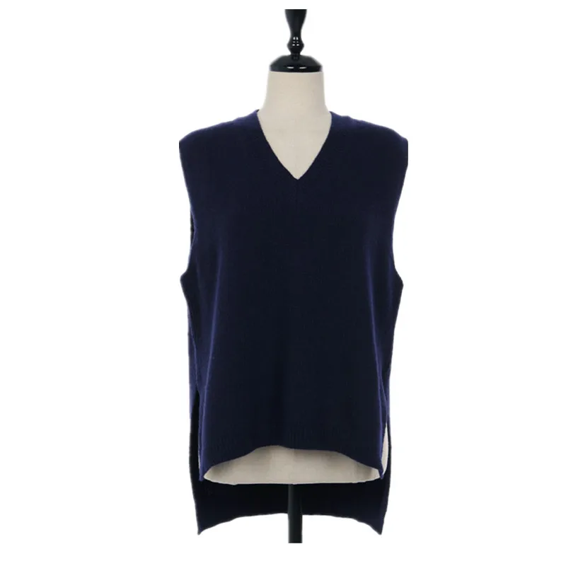 Новинка весна-осень 2019 Модный женский свободный шерстяной жилет свитер