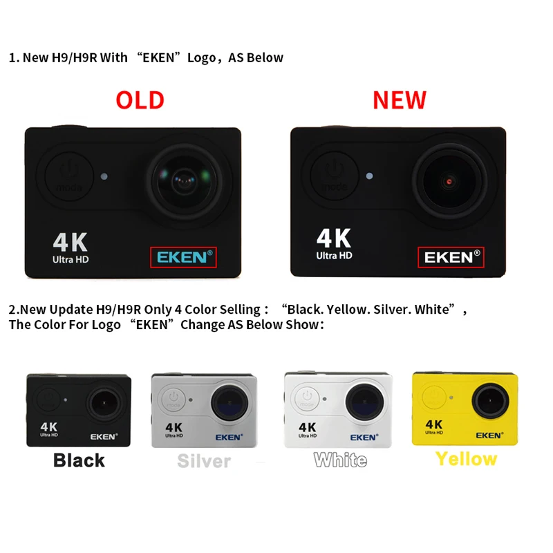 Оригинальная Спортивная Экшн камера EKEN H9/H9R Ultra 4K Full HD 1080P WiFi 2 0 LCD Video DV Sport