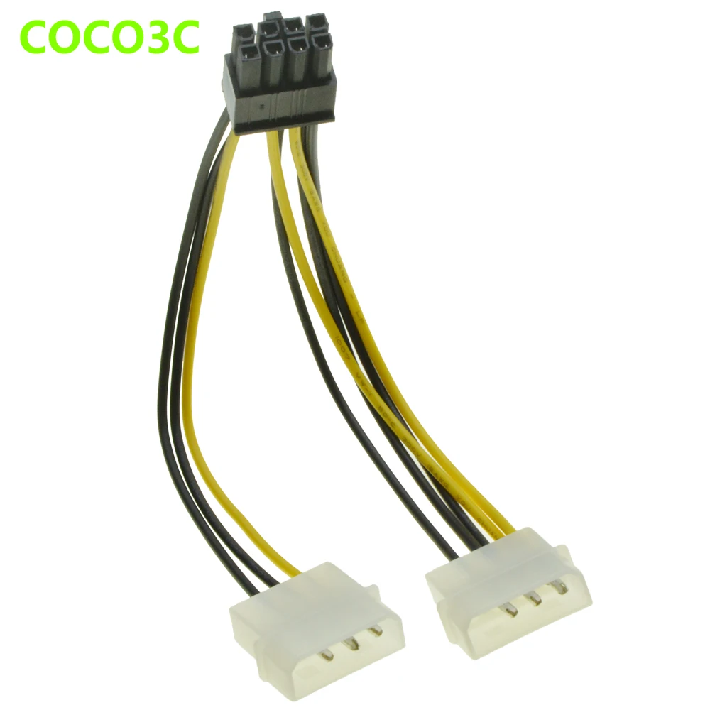Кабель питания Molex со штыревыми соединителями на 8 штырьков и двойными 4Pin для