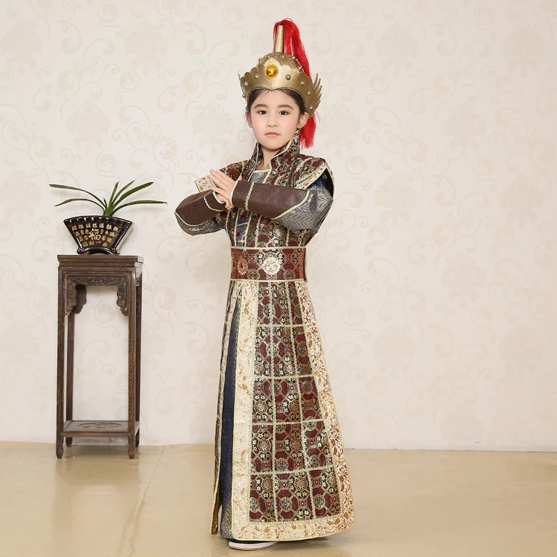 Новое поступление Детский костюм для солдат китайский старинный детская одежда