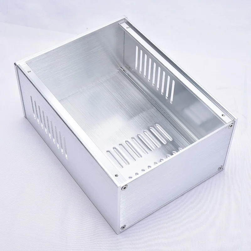 

168mm*100mm*229mm DIY Box Amplifier Case Home Audio All Aluminum Amplifier Chassis Silver 1610 Multi-purpose Chassis