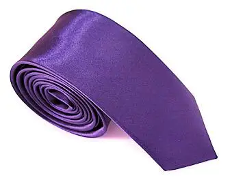 Dark purple 10 шт./лот, мужской тонкий галстук, Одноцветный галстук, узкий галстук из полиэстера, ширина 5 см, 34 Цвета, королевский синий, золотой, вечерние, официальные Галстуки - Цвет: Dark purple