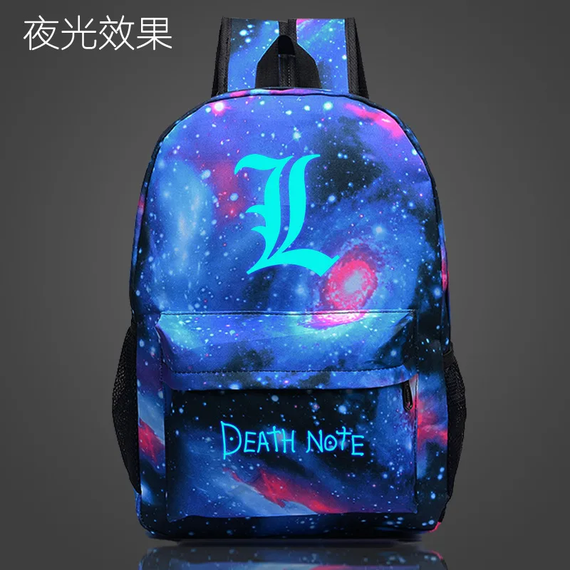 Высокое качество Lumious Death Note Рюкзак для мальчиков и девочек школьные сумки для подростков Оксфорд рюкзаки супер качество