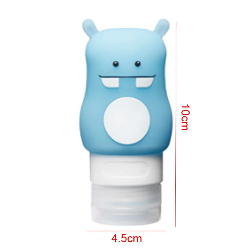 hippo-50ml Мультфильм путешествия шампунь/лосьон для тела косметическая бутылка лосьон крем для лица точки розлива Макияж Контейнер Коробка для хранения - Цвет: hippo-50ml