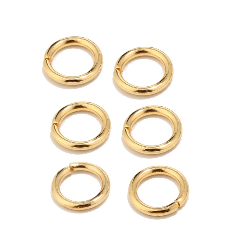100pcs High Quality Gold Tone Stainless Steel Jump Rings for Jewelry Making Supplies Findings and Necklace Earring Repairs 5mm