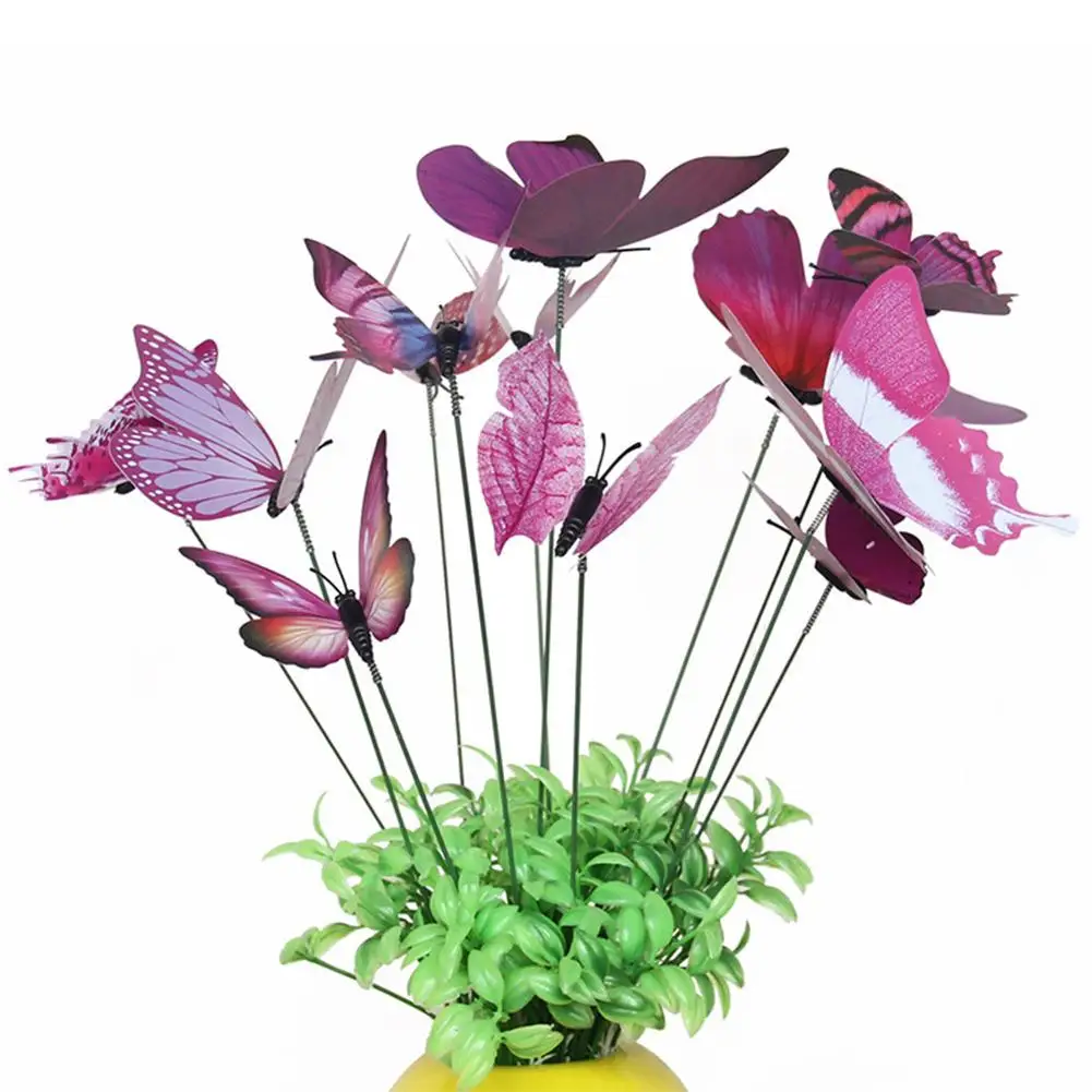 12 шт. имитация удилища бабочки ваза цветочный горшок садоводческий бонсай