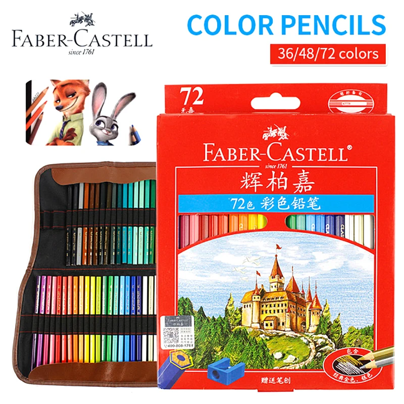 Faber Castell 36/48/72 Цветные карандаши набор профессиональных картина масляный цветной
