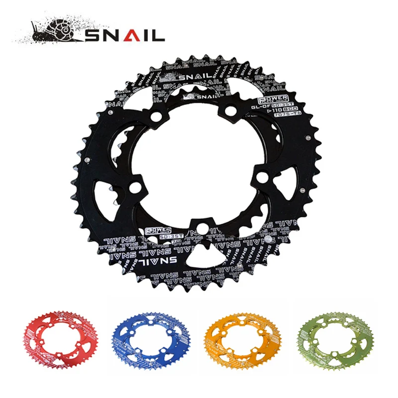 

Дорожный велосипед SNAIL 110BCD 50/35T 700C, Овальный комплект колес для велосипеда 7075-T6, ультралегкий, из сплава, эллипс, комплект пластин с приводной ...