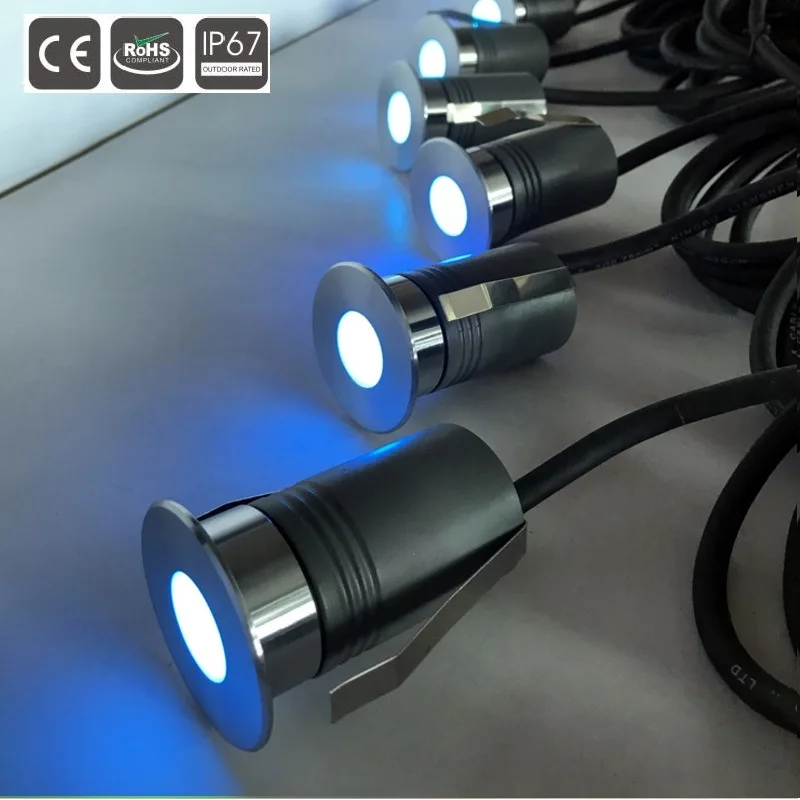 10 шт./лот 4 Вт RGBW 4IN1 LED подземный свет IP67 ступенчатый 12В 24В лестничная лампа