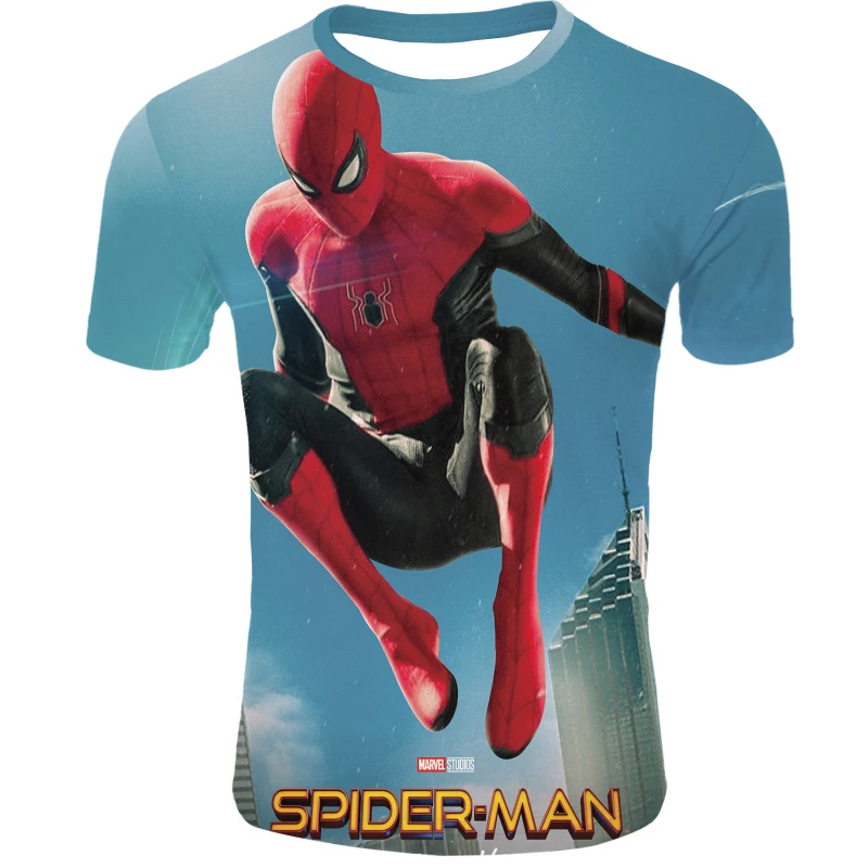 2019 Горячая 3d человек-паук далеко от дома мужская футболка Летняя harajuku