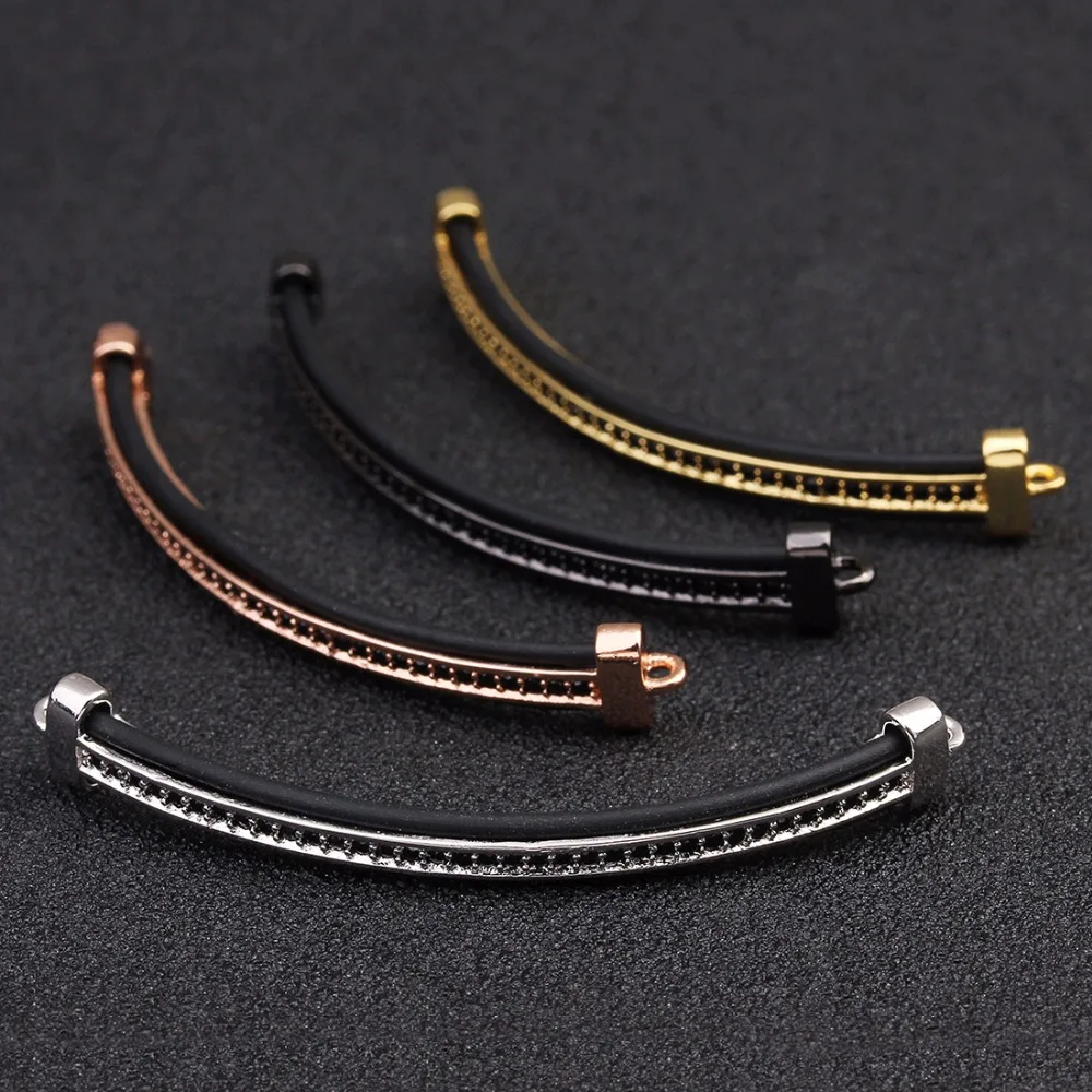 2 шт. длинные бусины из меди и циркона 53 мм|bracelet making|beaded necklace makingbracelet r |