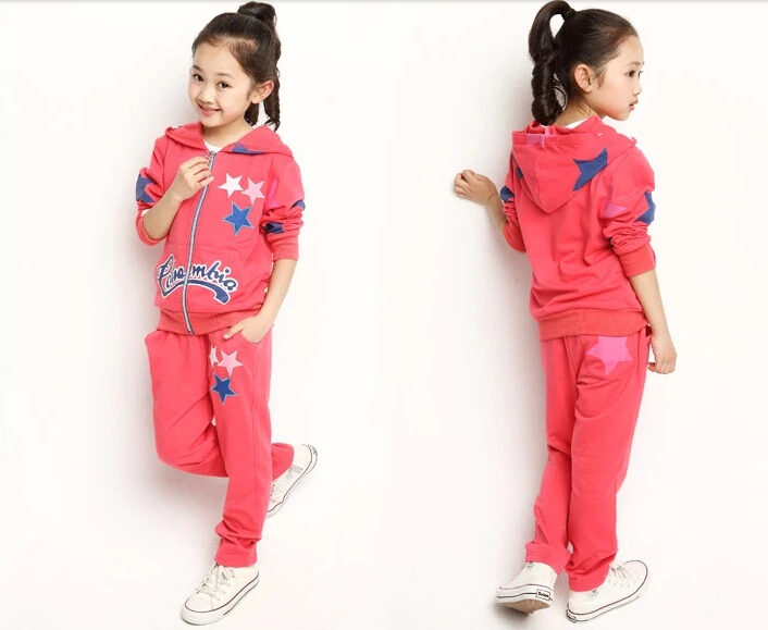Children's clothing 2014 new girls Spring and Autumn Children models sleeved big virgin sports suit | Мать и ребенок