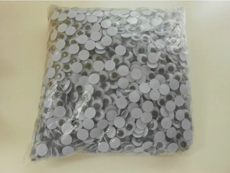 Оптовая продажа 12 мм 4000 шт Googly Eye/бегающие глазки/без самоклеющихся подвижных