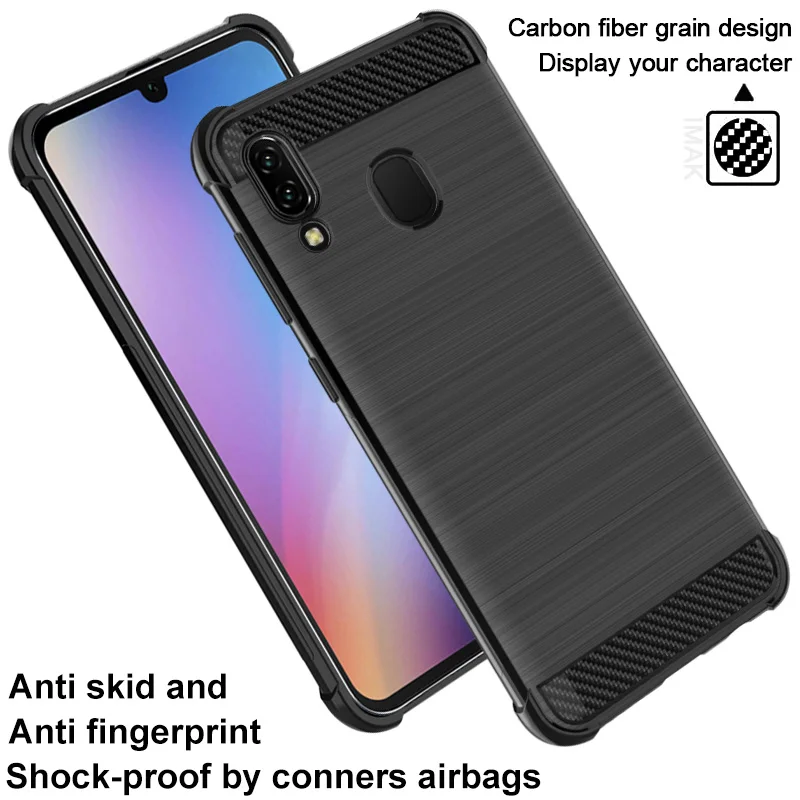 Imak углерода силиконовый чехол для samsung Galaxy A30 A50 A40 2019 воздушная подушка A70 A20 A60 A20e 50
