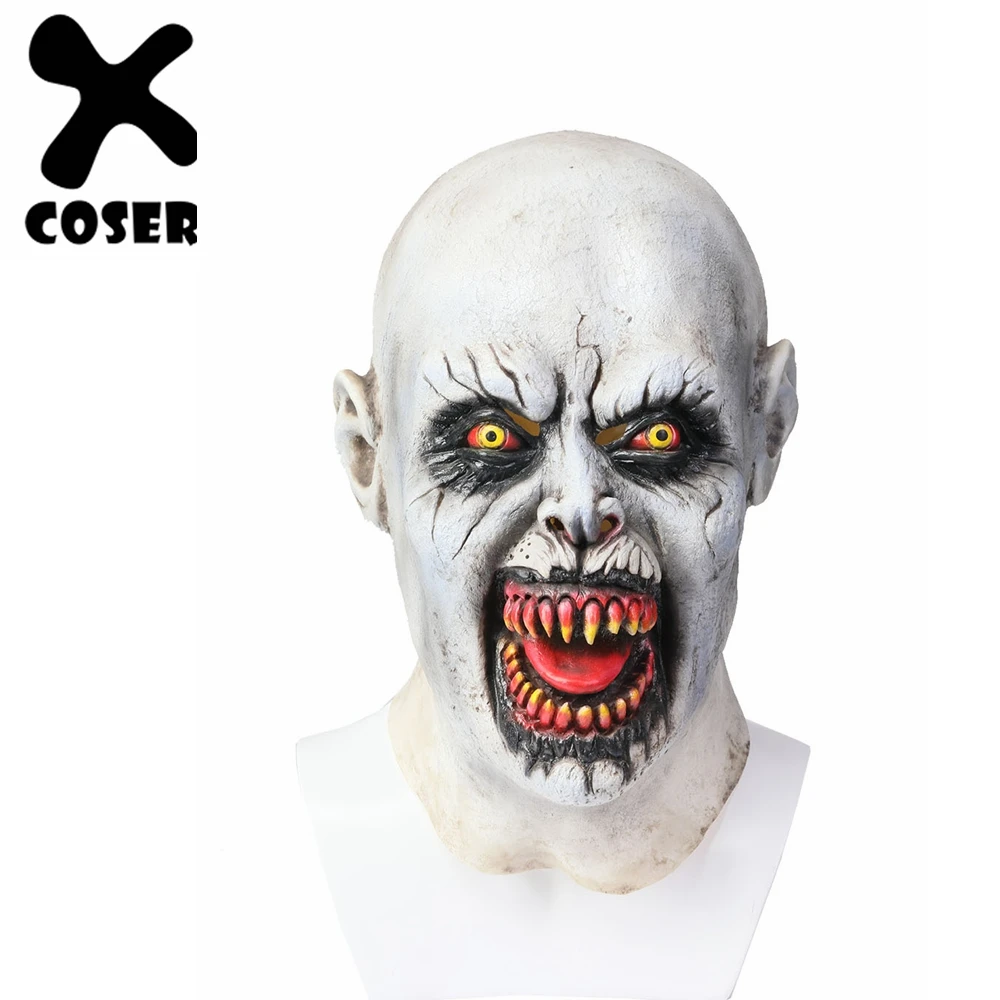 XCOSER монахини Косплэй Valak белого цвета для наращивания на всю голову маскарадные