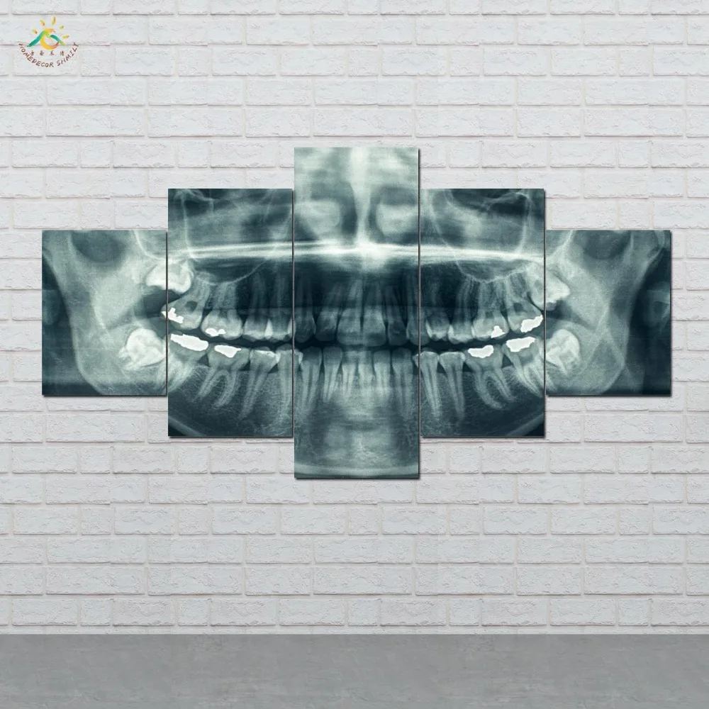Astract Skull Tooth Modern арт принт на холсте плакат настенная живопись Домашний декор