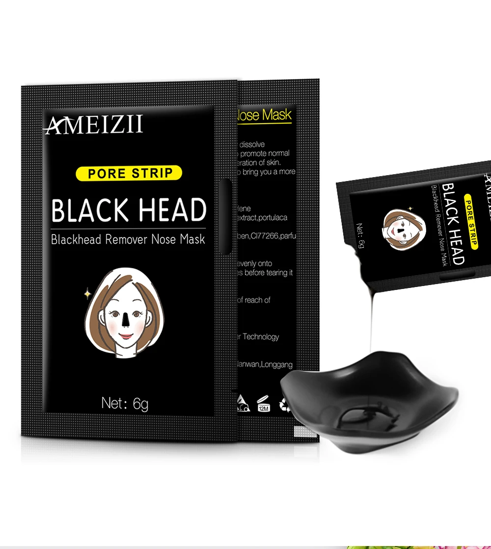 AMEIZII, средство для удаления черных точек, для лица, для восстановления носа, маска для лица, очищающая, бамбуковый уголь, черная грязь, уход за кожей, контроль за маслами, маски