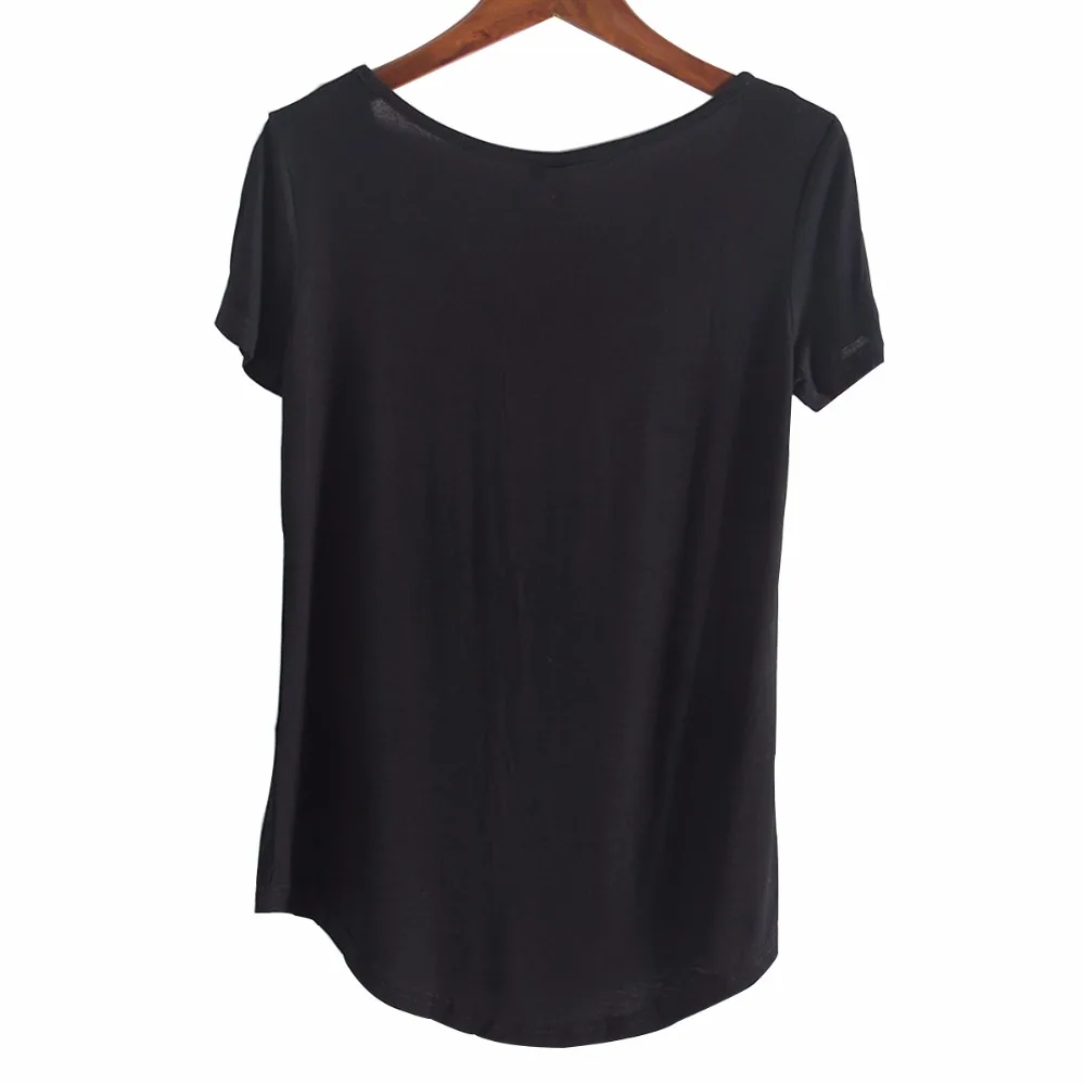 Женская футболка с коротким рукавом V-образным вырезом | одежда