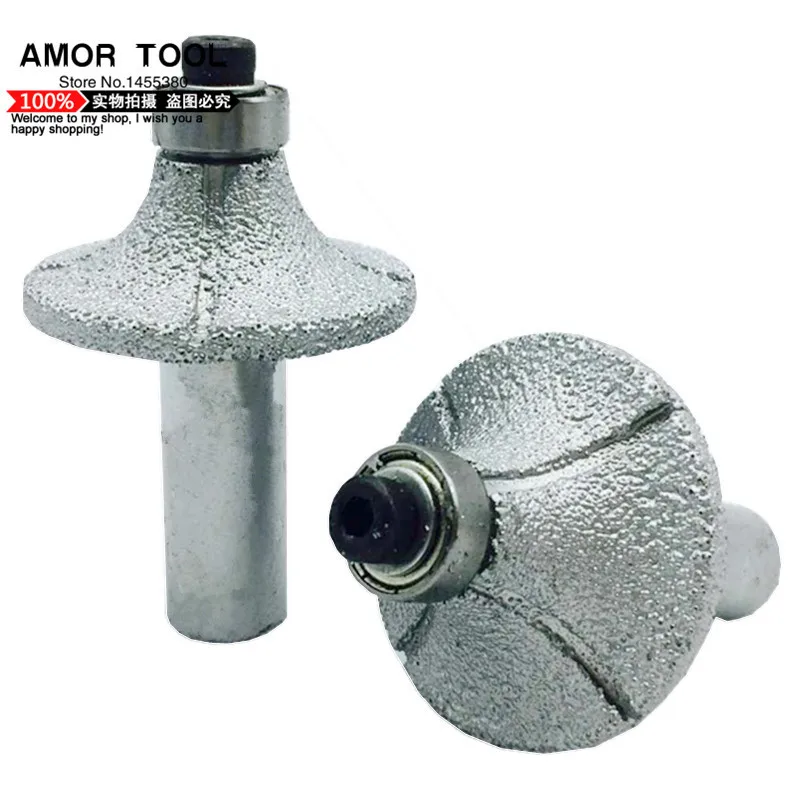

2pcs R12 rotary shank vacuum brazed diamond profile wheel grinding diamond wheel electrical rotary abrasive accessories tool