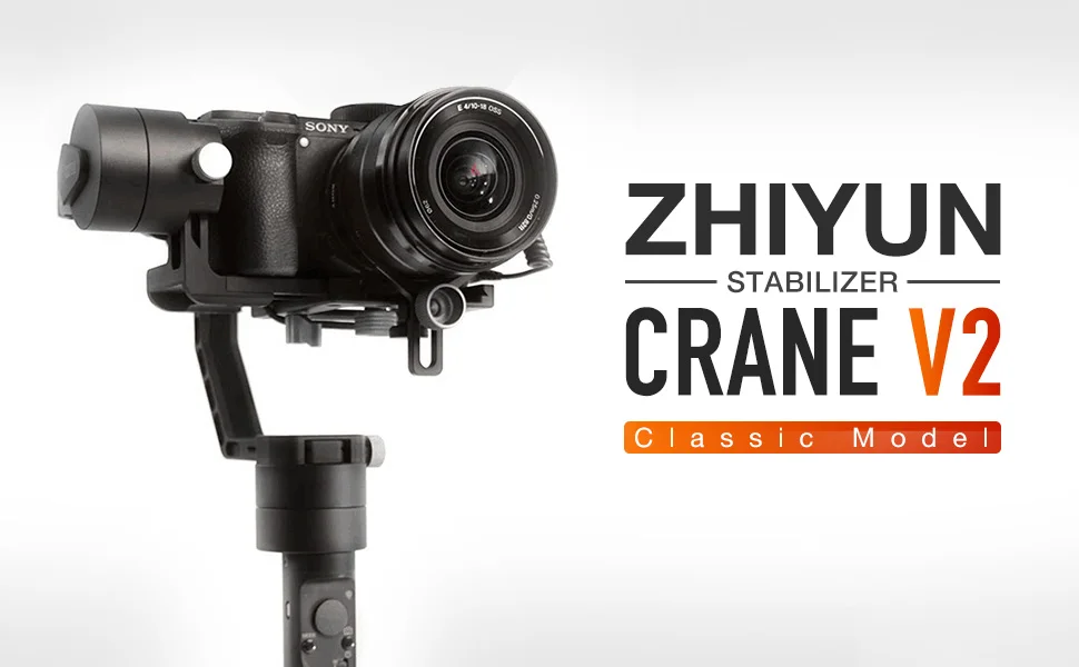 ZHIYUN Crane V2, карданный 3-осевой Стабилизатор Для беззеркальных Камера и DSLR для sony A7 цифрового фотоаппарата Panasonic LUMIX Nikon J Canon PK Hohemn