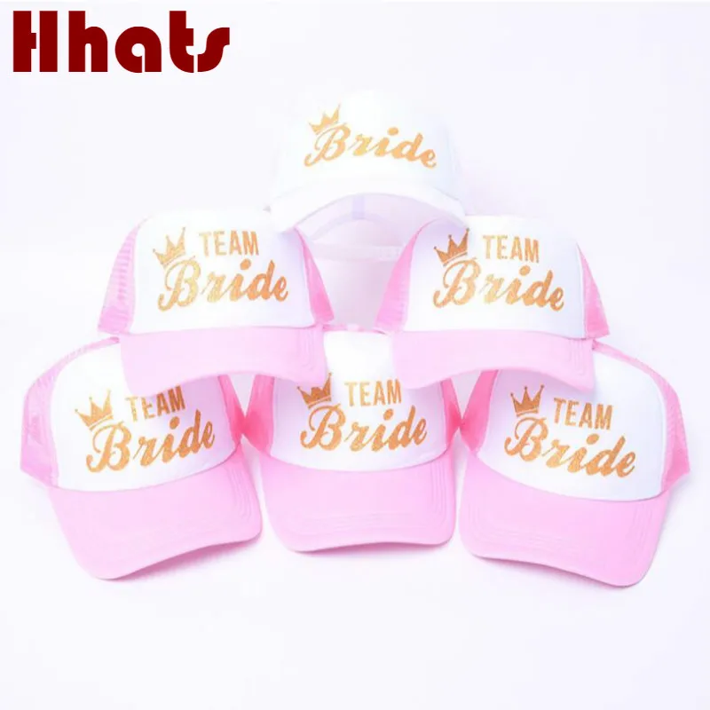 Бейсбольная кепка с принтом розовой команды невесты дышащая летняя для свадьбы