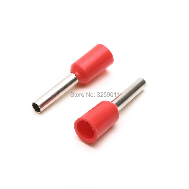 

1000PCS EV1008 Electrical wire Connectors Insulated Cord End Wire Ferrules Terminal Block 1.0mm 18 AWG E1008 Assorted Cooper
