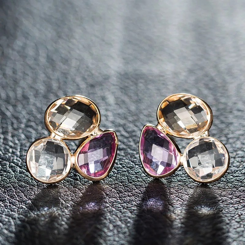 Женские серьги гвоздики с австрийским кристаллом Neoglory модные ювелирные изделия