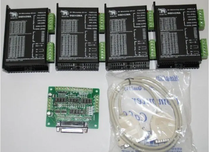 

CNC 4 Axis Stepper motor Controller 50V/4.2A/128 Micro DQ542MA match nema23