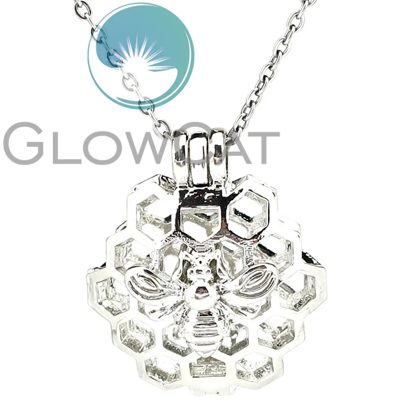 Подвеска-медальон с пчелиными бусинами в форме сот диффузор жемчуг колье кулоном