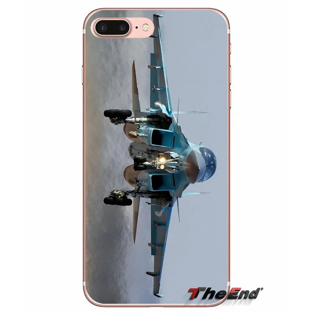 Силиконовый мягкий чехол для Samsung Galaxy S3 S4 S5 MINI S6 S7 edge S8 Plus Note 2 3 4 5 Grand Core Prime Sukhoi 34 Fighter