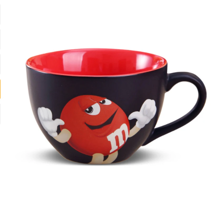 Бутылки для воды и чайник глазурь Кофе Молоко Вода чай милый M& M's мм бобы кафе овсянка бутылки для воды и чайники посуда для напитков - Цвет: Red 3