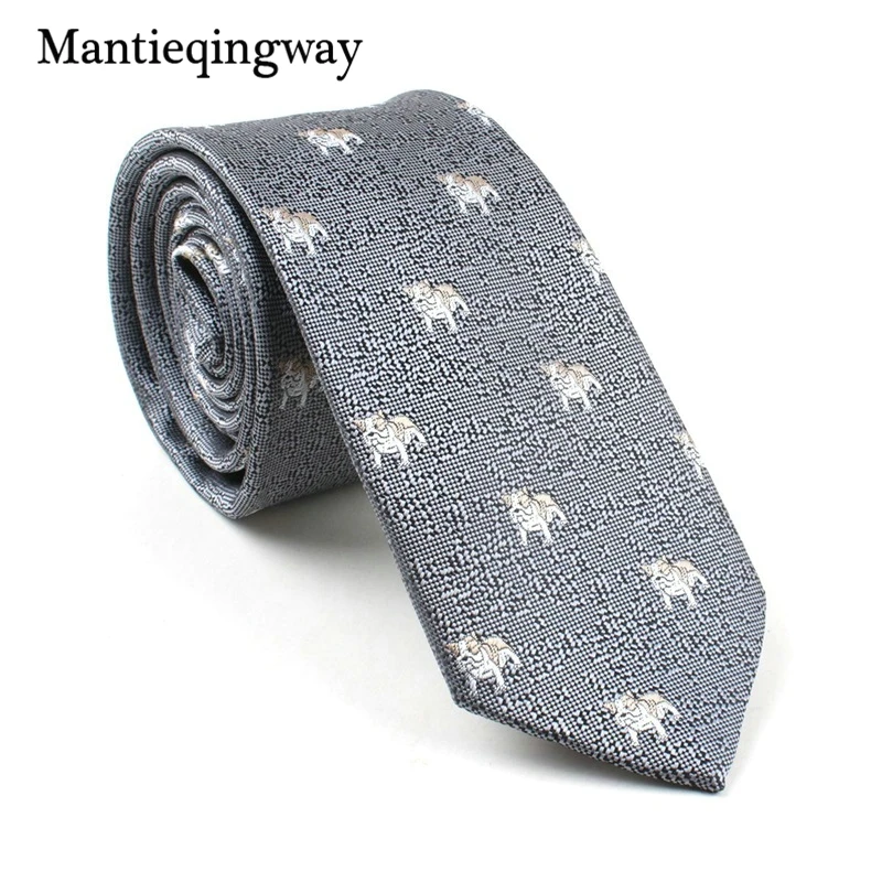 Mantieqingway 6 см галстуки из полиэстера для мужчин животных цветочный узор шеи галстук свадебный смокинг Gravatas corbatas бизнес галстук