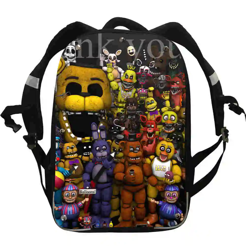 FNAF аниме рюкзаки с животными динозаврами драконами Фредди Чика Фокси школьные
