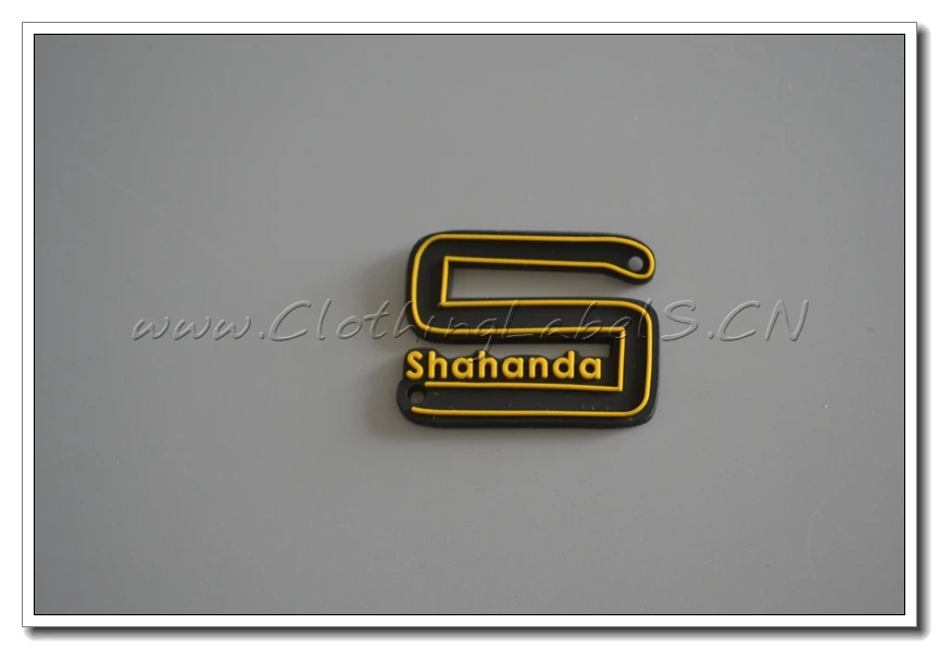 custom PVC label red background with white embossed logo groove line for sew in fabric. | Дом и сад