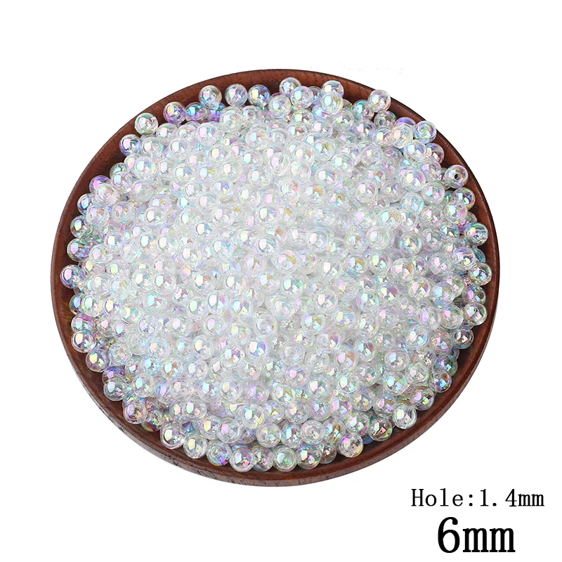 Горячая Распродажа 6 мм 200 шт./лот акриловые бусины очаровательные свободные