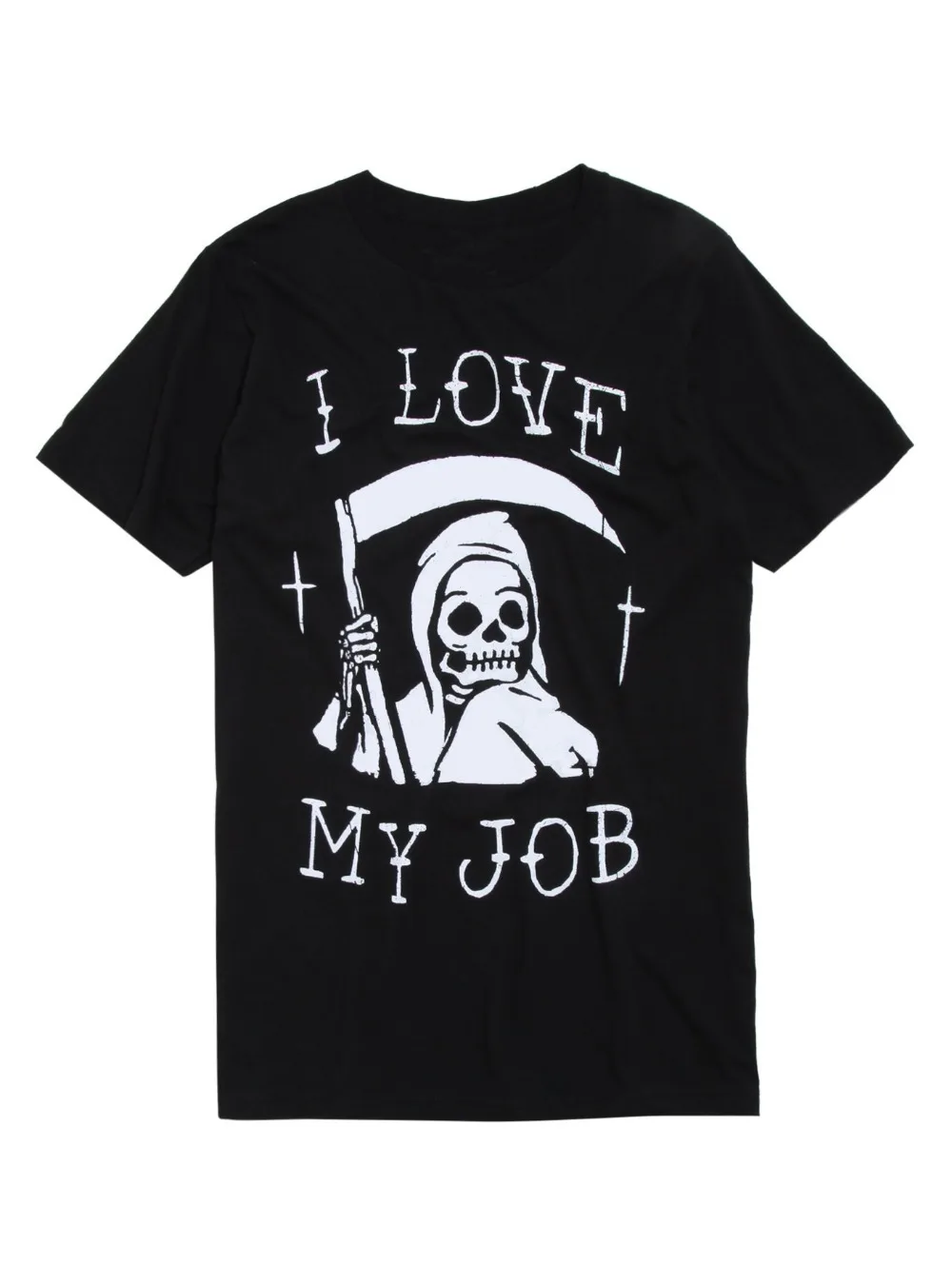 Футболка с надписью «i love my job», унисекс, графическая, эстетическая, гранж, camisetas, винтажная, tumblr, хлопок, ужас, Хэллоуин, Женский Топ, футболка
