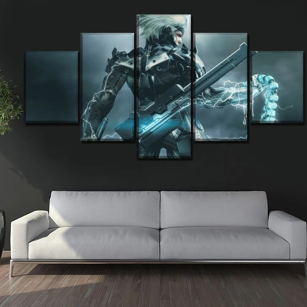 Плакаты с HD печатью 5 шт. игровая металлическая шестерня однотонная Картина на