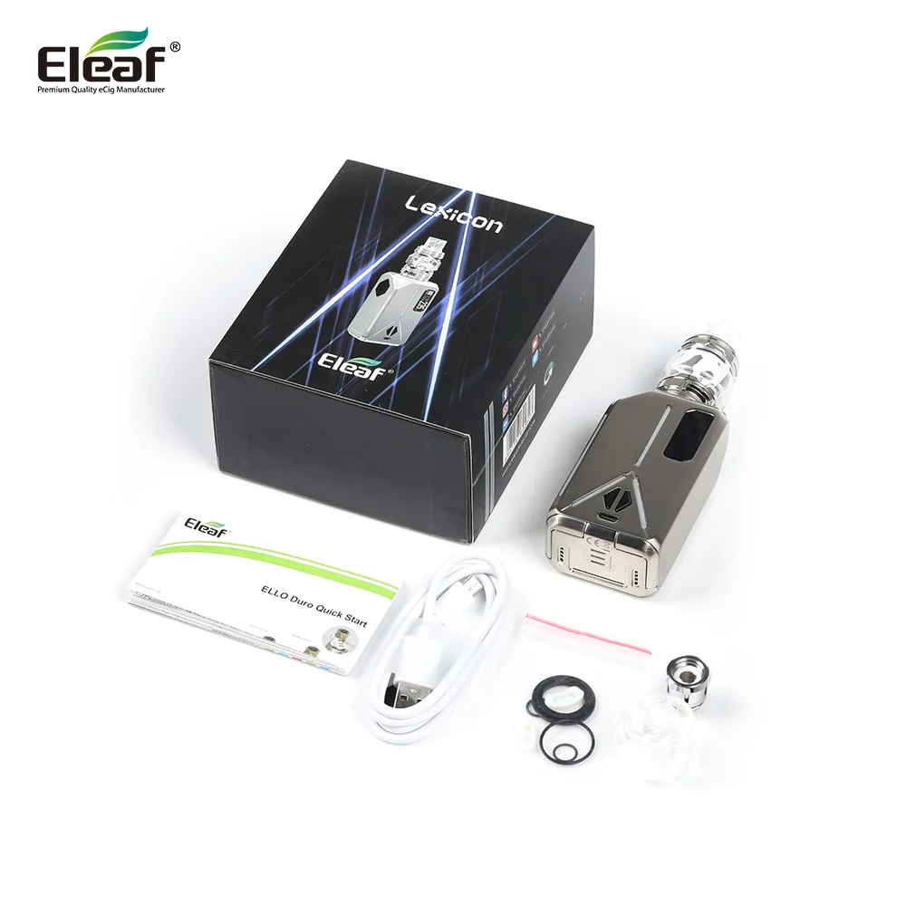 Оригинальный Eleaf Lexicon ELLO Duro Pmma 6 5 мл комплект с 235 Вт Box MOD подходит для Dual 18650 Tank HW Net и