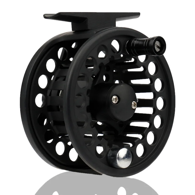 All metal FLY REEL fishing reel 3/4 5/6 7/8WT Fly Reel Silver Black Die casting Large Arbor Aluminum Fishing | Спорт и развлечения