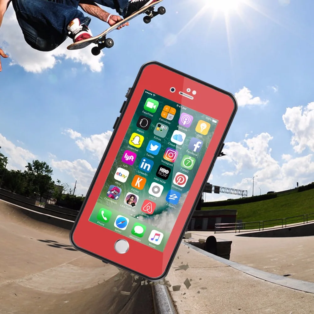 Для iphone 7 8 Водонепроницаемый чехол с защитой от воды и грязи и снега для iphone 7 8 5,5 дюймов с сенсорным ID Чехол
