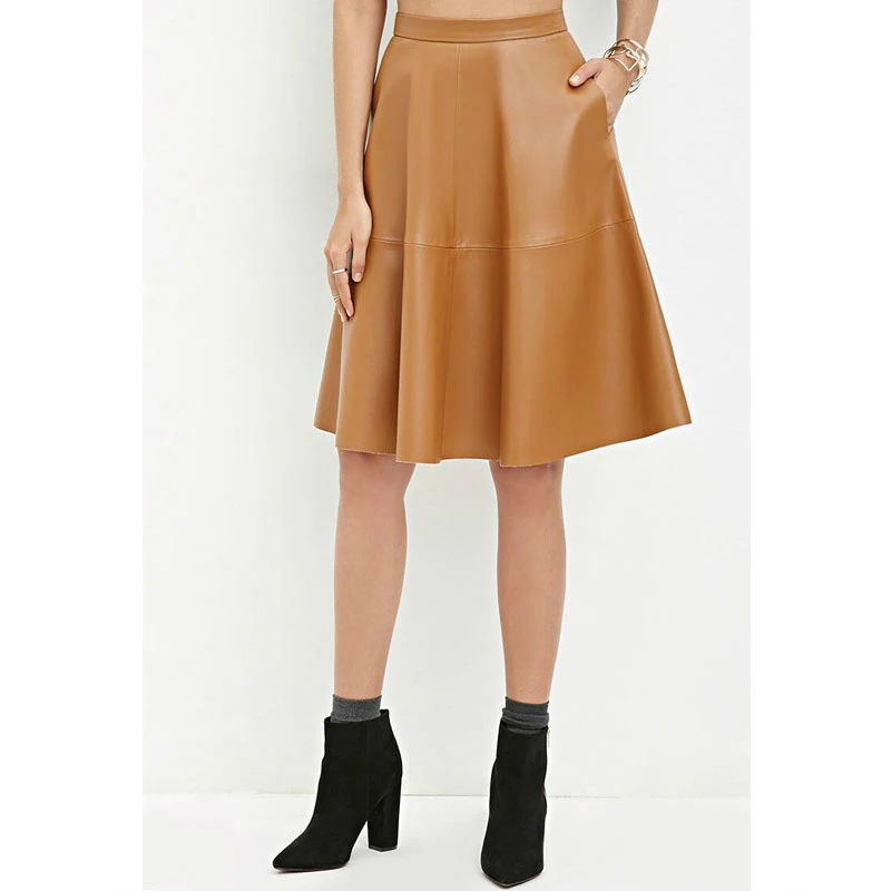 Юбка женская трапециевидная до колен элегантная повседневная юбка из