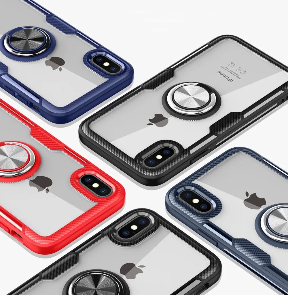 Чехол-накладка для Xiaomi Redmi Note 5 Pro Mi 8 SE прозрачный акриловый с магнитным держателем
