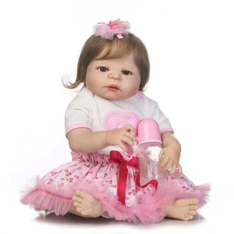 Кукла NPK полностью силиконовая кукла reborn baby 55 см настоящая девочка bebes bonecas супер