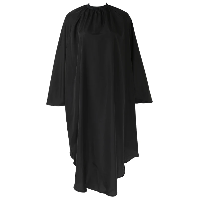 Черный Салон Профессиональный Взрослый Водонепроницаемый Стрижка волос Парикмахерская накидка Парикмахерская Ткань с манжетами для стрижки волос обертка черный/белый - Цвет: Черный