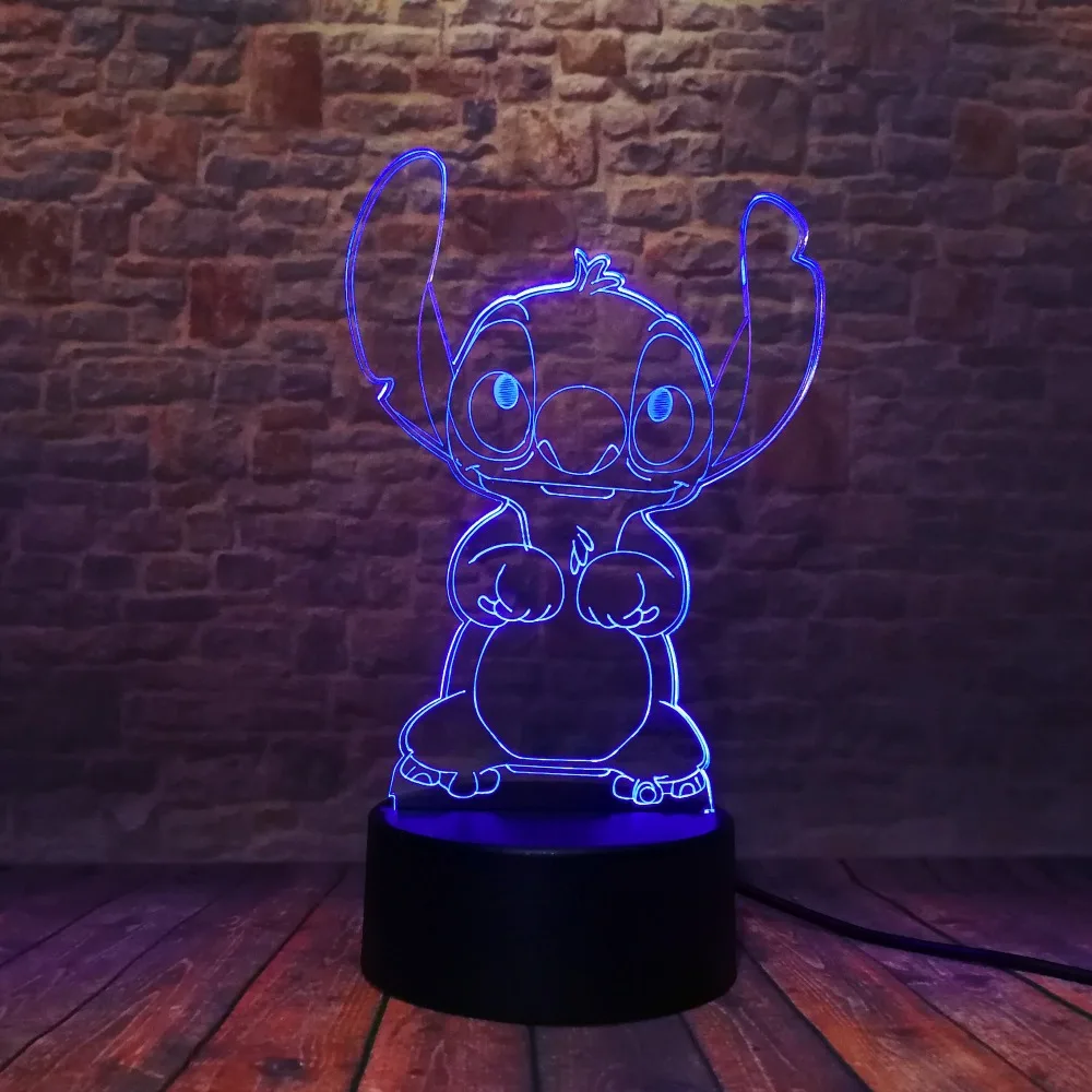 Amroe 3D мультфильм каваи фигурка действие прекрасный стежок 7 цветов Изменение ИК