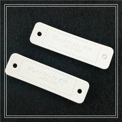 B white labels 12pcs Шток ручной работы с любовью железные этикетки для одежды с сердцем железные бирки для одежды сумки ручной работы термо-клейкие этикетки для одежды - Цвет: B white labels 12pcs